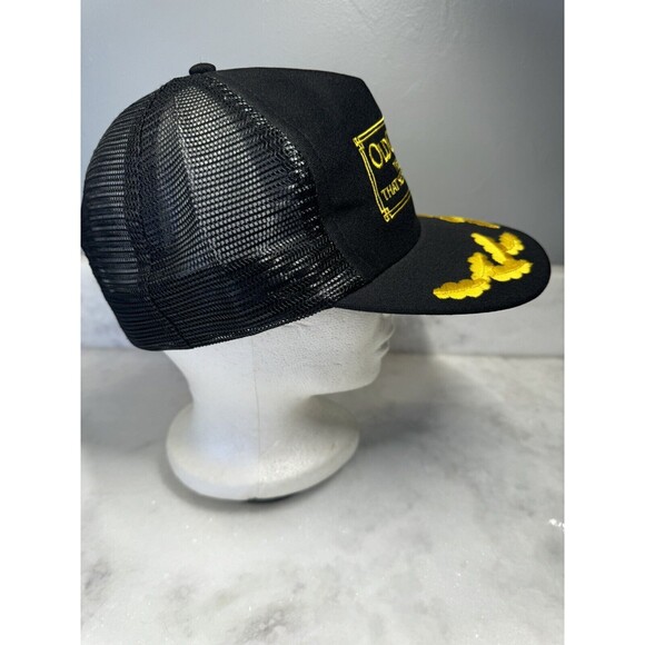 Vintage Old Charter Bourbon Whiskey Snap Back Mesh Trucker Hat Black - Picture 2 of 7